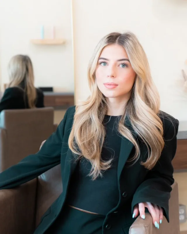 Briana, hair stylist at Aura Hair Studio in Innisfil